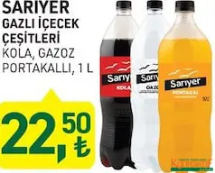SARIYER GAZLI İÇECEK ÇEŞİTLERİ KOLA GAZOZ PORTAKALLI 1 L SARIYER GAZLI İÇECEK ÇEŞİTLERİ KOLA GAZOZ PORTAKALLI 1 L
